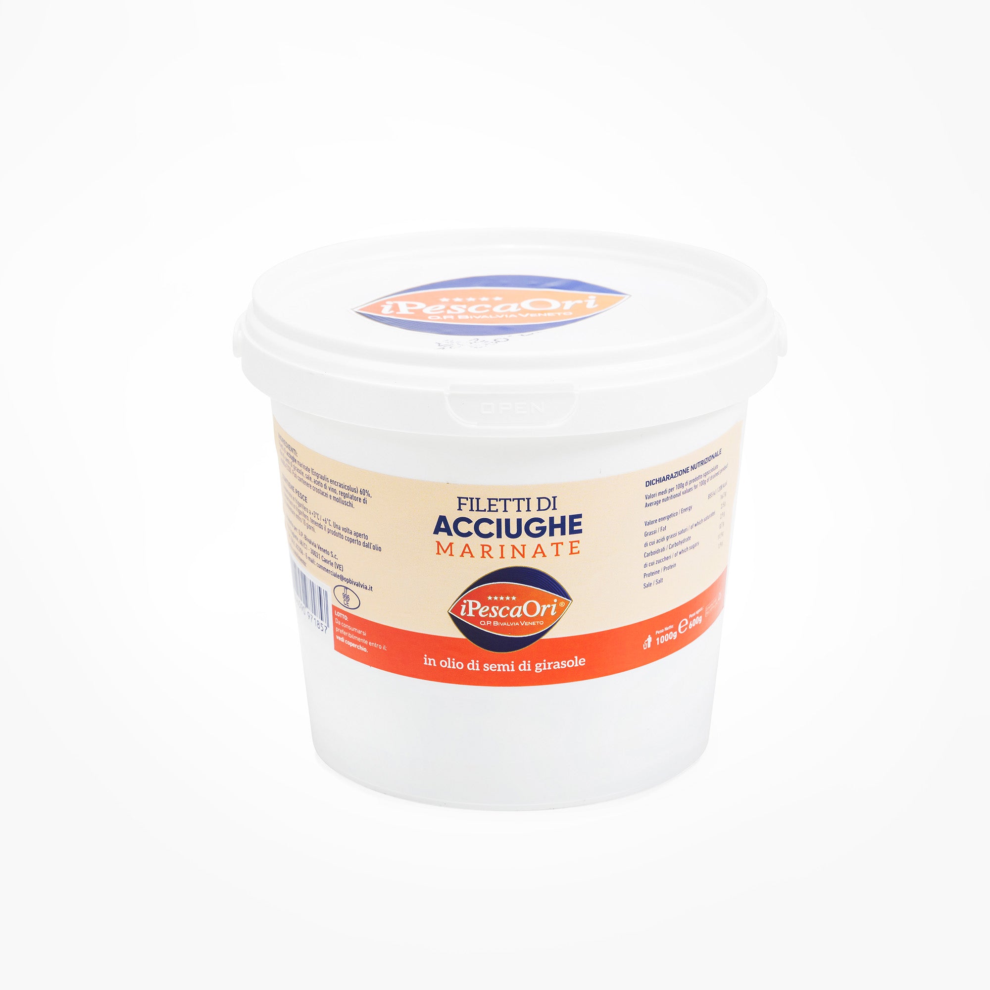 Acciughe dell’Adriatico marinate in olio di girasole